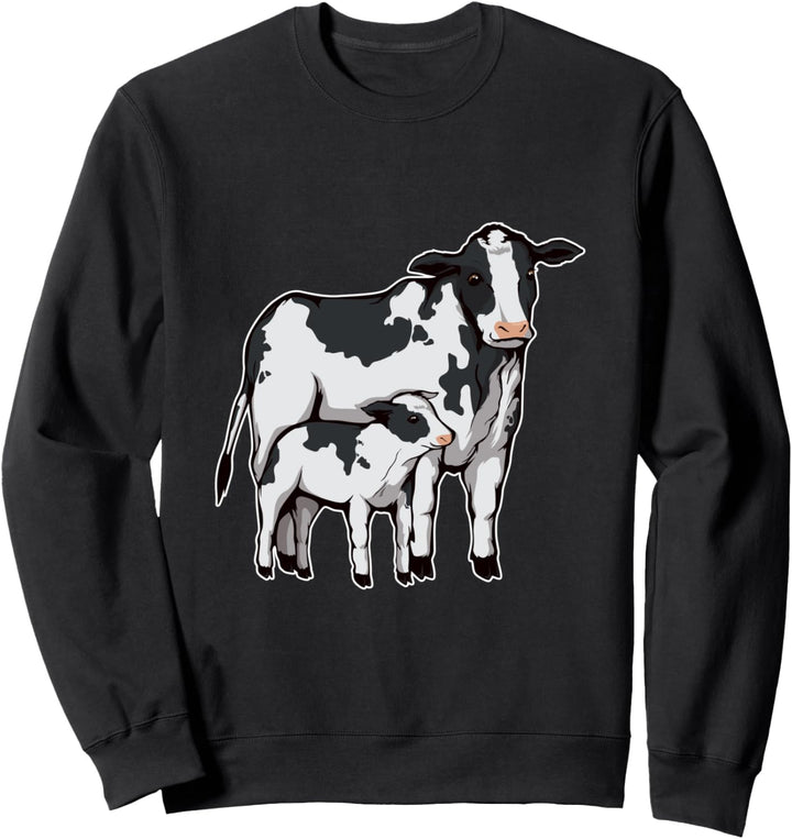 Kuh mit Kalb Kälbchen Rind Kuh Sweatshirt