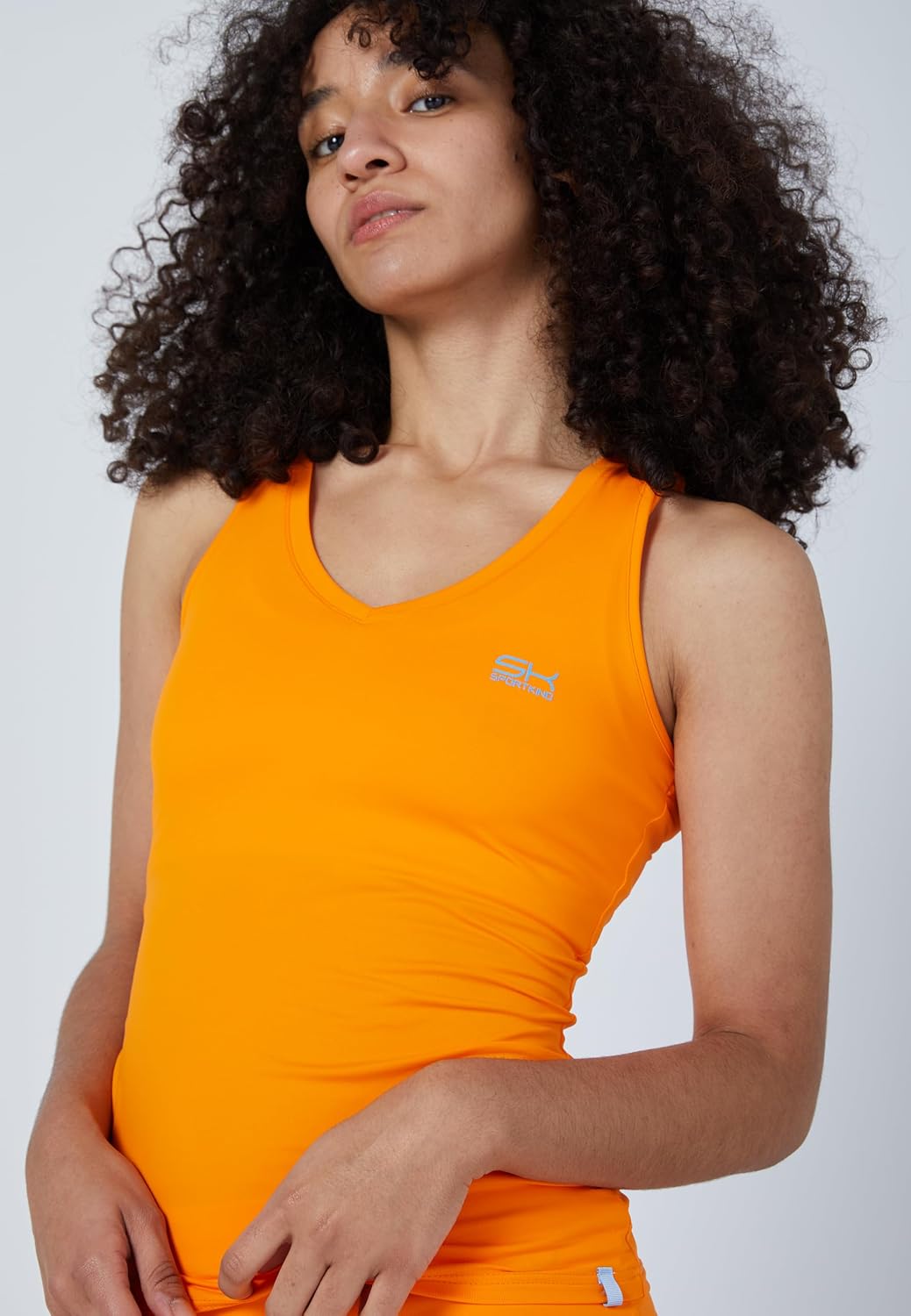 Mädchen &amp; Damen Tennis, Padel, Fitness, Sport V-Neck Tank Top Racerback, atmungsaktiv, UV-Schutz UPF