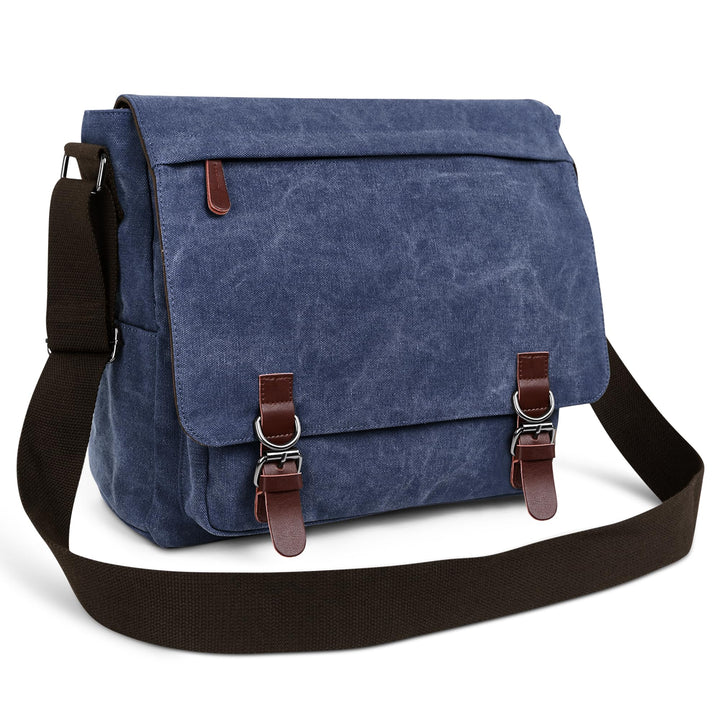 DORRISO Herren Umhängetasche Mode Schultertasche Leinwand Schultertaschen für 13.3 Zoll Laptop Kurie