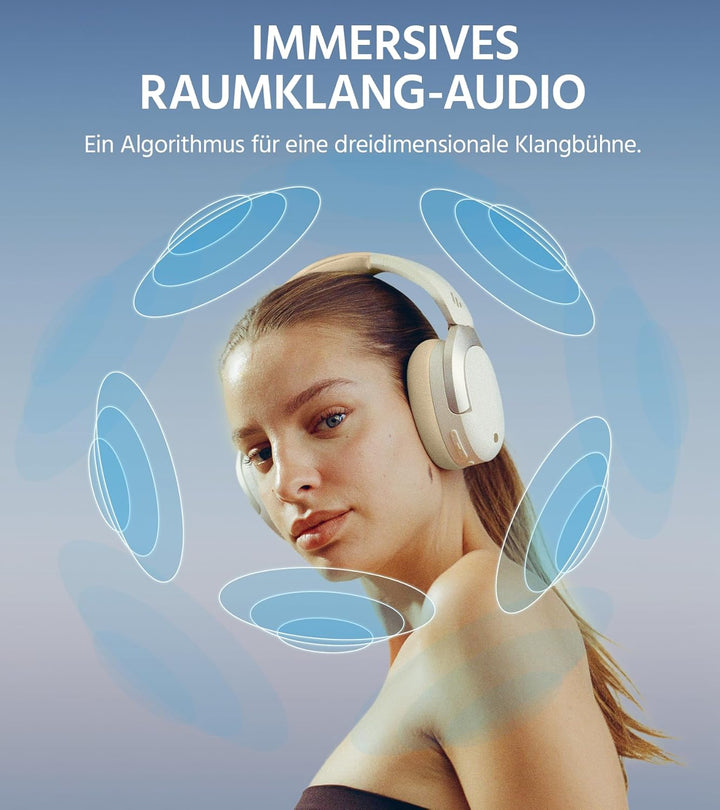 Edifier W830NB Wireless Over Ear Kopfhörer mit -45dB ANC, 94Std. AKKU, LDAC Hi-Res Sound, Spatial So