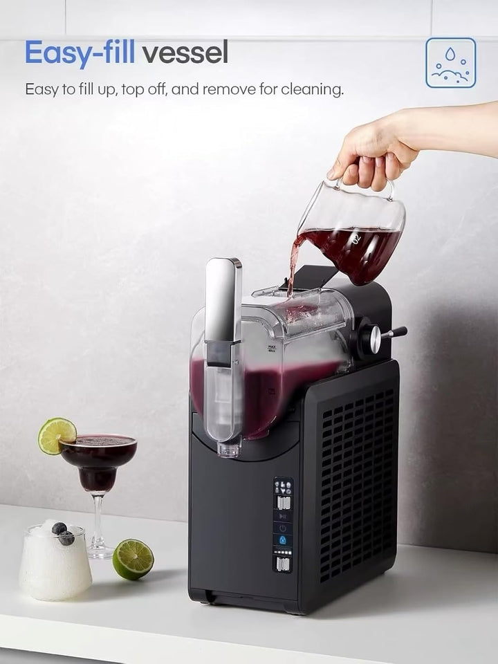 Silver Style - 5-in-1-Eisgetränkmaschine – Slush Maschine und Granita, Kapazität 1,5 l, bereit in 35
