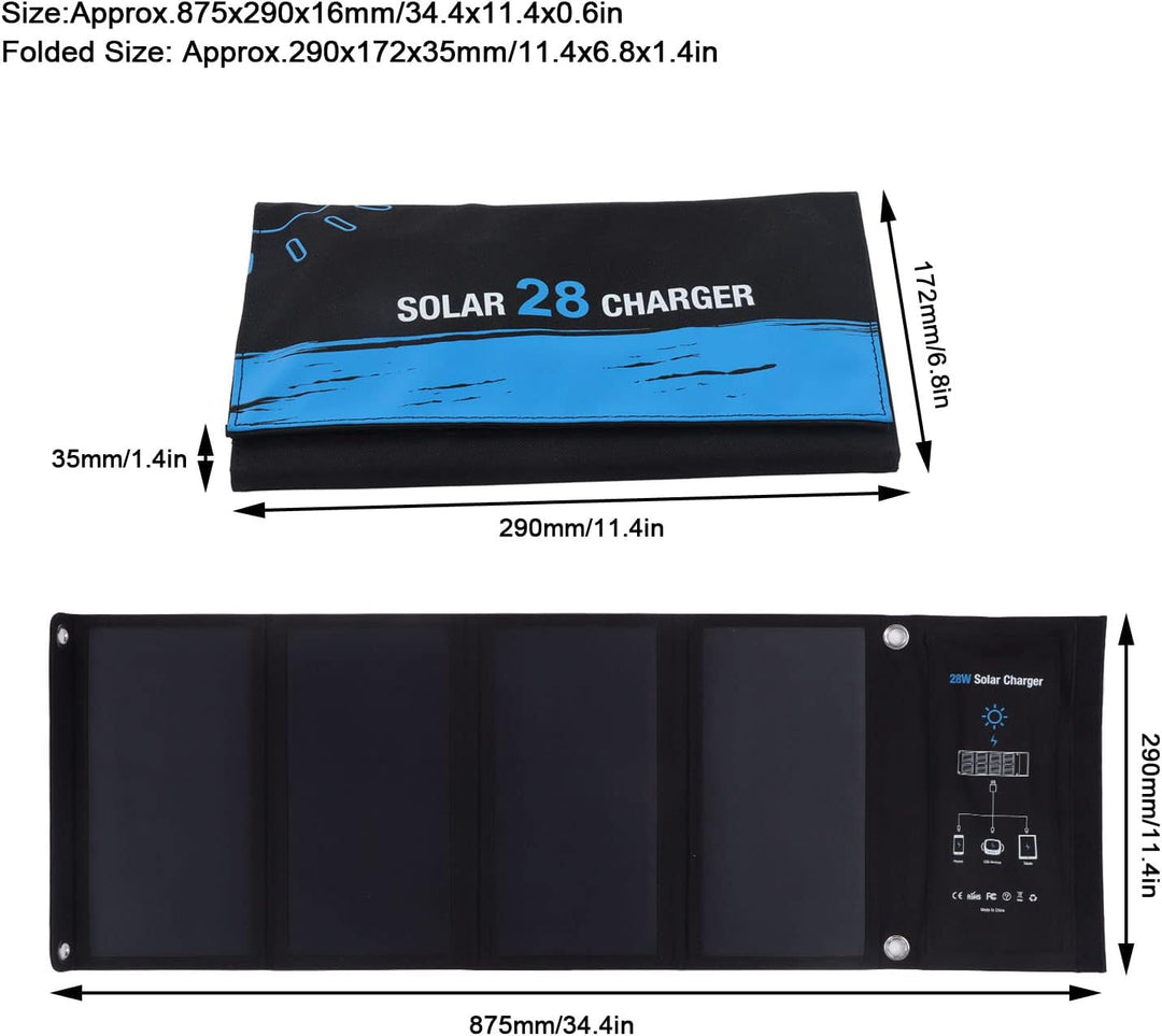 DC5V 28W Tragbares Solartelefon-Ladegerät Wasserdichtes,Solarladegerät, hocheffizientes Solarpanel-L