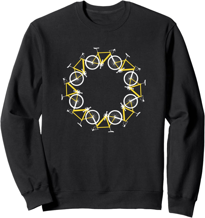 Bicycle Mandala Illustration - Unique Cool Cycling Sweatshirt