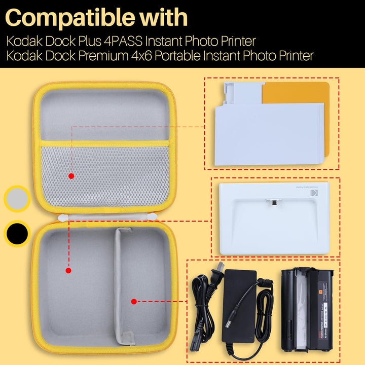 Lebakort Hart Reise Schutz Hülle Etui Tasche für Kodak Dock Plus 4PASS Fotodrucker/Kodak Dock Premiu