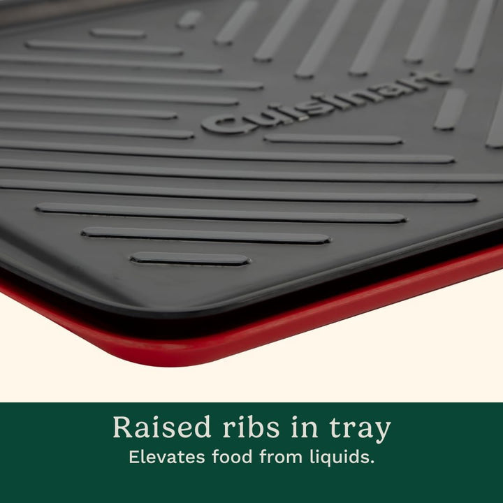Cuisinart CPK-200 Grilltabletts zum Vorbereiten und Servieren, Schwarz und Rot, gross, 17 x 10 5, Gr