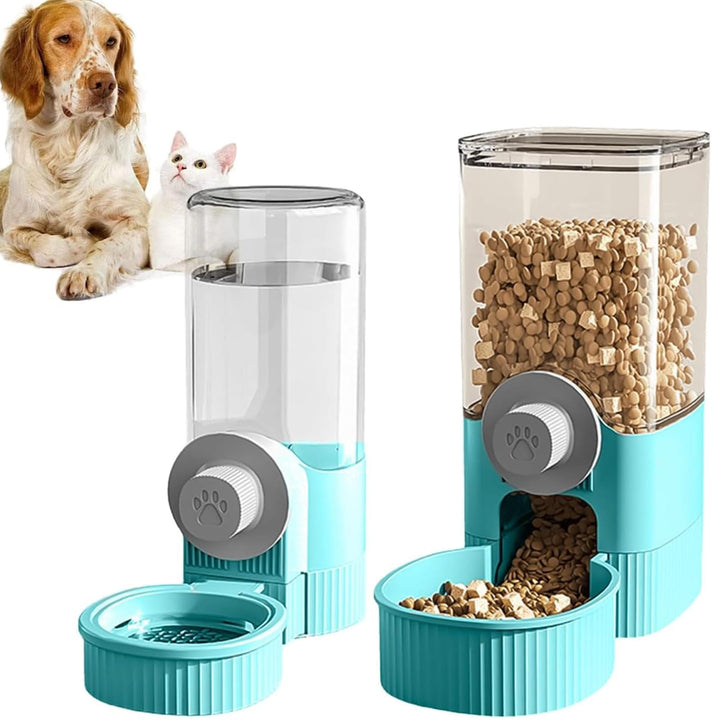 All-in-One Gravity Pet Feeder, Katzenfutter und Wasserspender Set 2 in 1, Hanging Automatic Food Wat