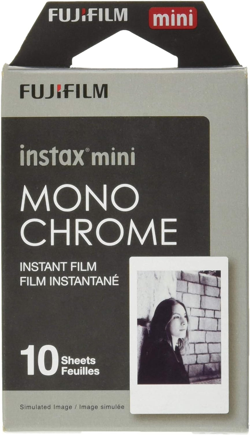 Fujifilm 2X Instax Mini Monochrome Sofortbildfilm, 10er-Pack, Schwarz/Weiss (16531960 2)