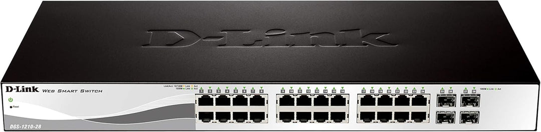 D-Link DGS-1210-28/E 28-Port Gigabit Smart Switch (24 x 10/100/1000 Mbit/s Base-T-Ports und 4 x 100/