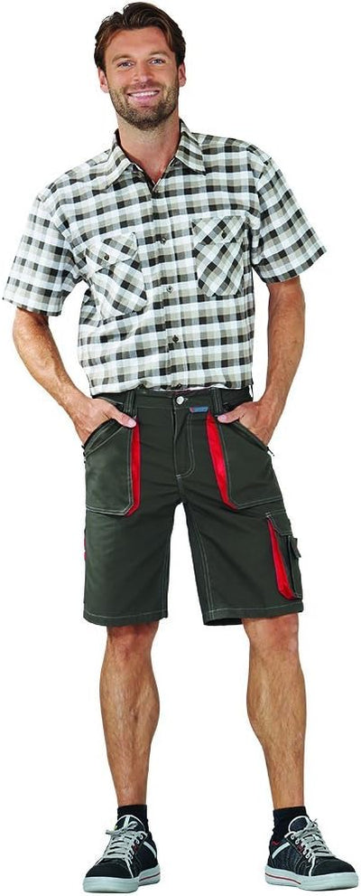 Planam Grösse XXXL Herren Basalt Shorts Oliv rot Modell 2843 Oliv/Rot 3XL, Oliv/Rot 3XL