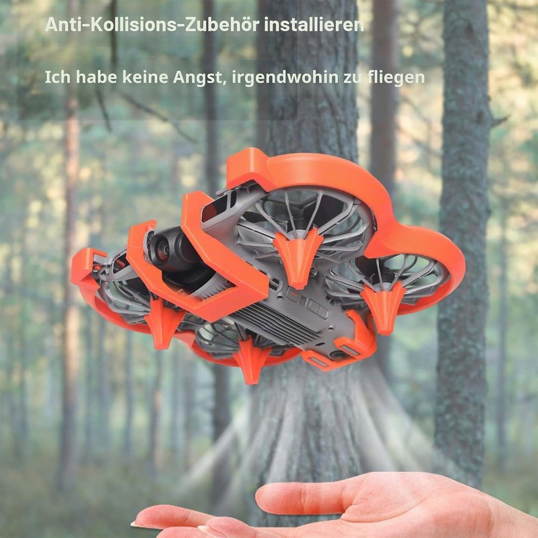 3-in-1 Anti-Kollisionsschutz-Set für DJI Neo 2 Zubehör, Propellerschutz + Landegestell + Gimbal-Stos