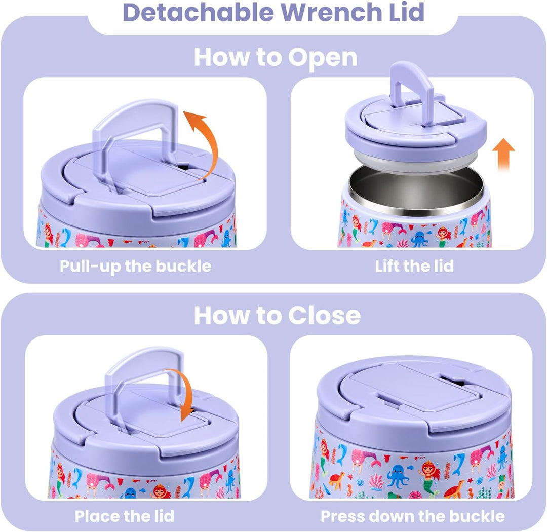 Itslife Thermobehälter für Essen 420ml, Warmhaltebehälter Essen Edelstahl mit Deckel und Löffel, The