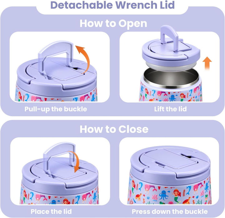 Itslife Thermobehälter für Essen 420ml, Warmhaltebehälter Essen Edelstahl mit Deckel und Löffel, The