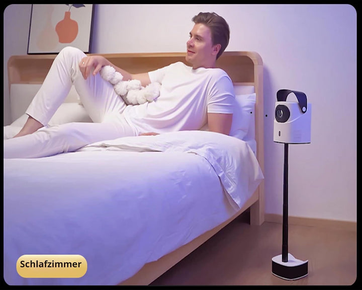 Smart Beamer, Tragbarer Projektor with WiFi &amp; Bluetooth 5.4, 1080P Video Proyector 600 ANSI Lumen, 1