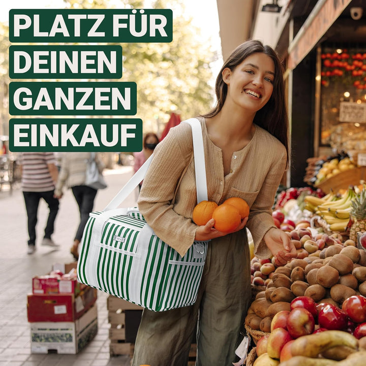 HOEL Kühltasche gross 20L &amp; 30L faltbar - Isolierte Thermotasche - Lunchtasche wasserdicht &amp; auslauf
