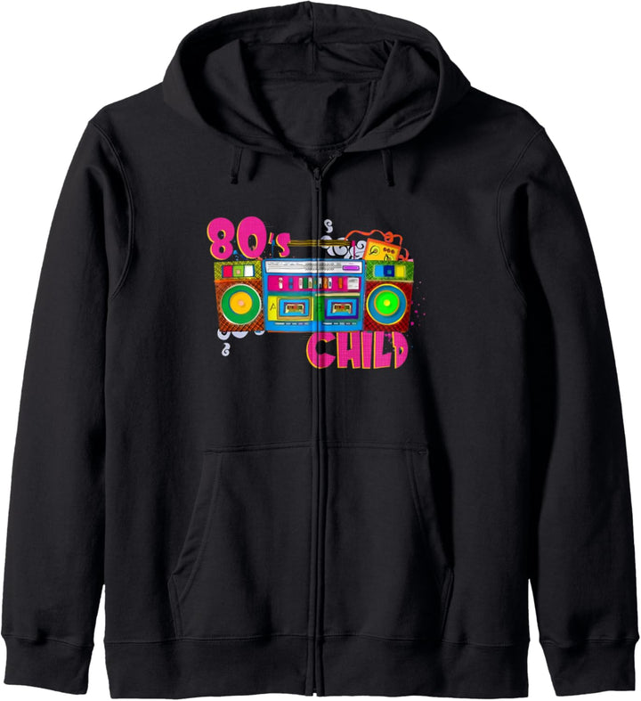 80's Child Music Lover Vintage Tee Kapuzenjacke