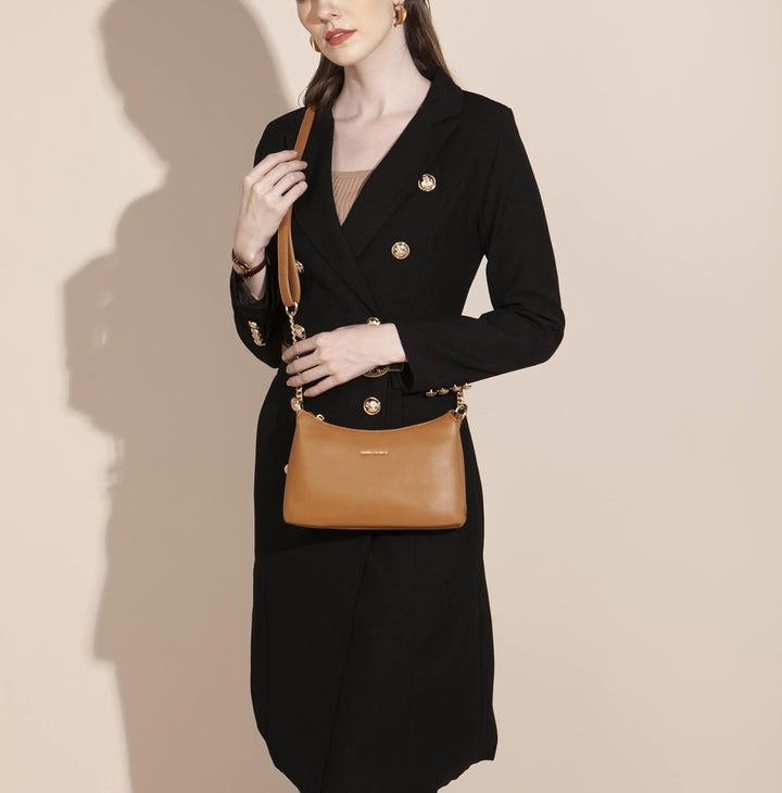 David Jones - Damen Kleine Umhängetasche - Frau Kette Tasche Schultertasche PU Leder Multi Taschen -