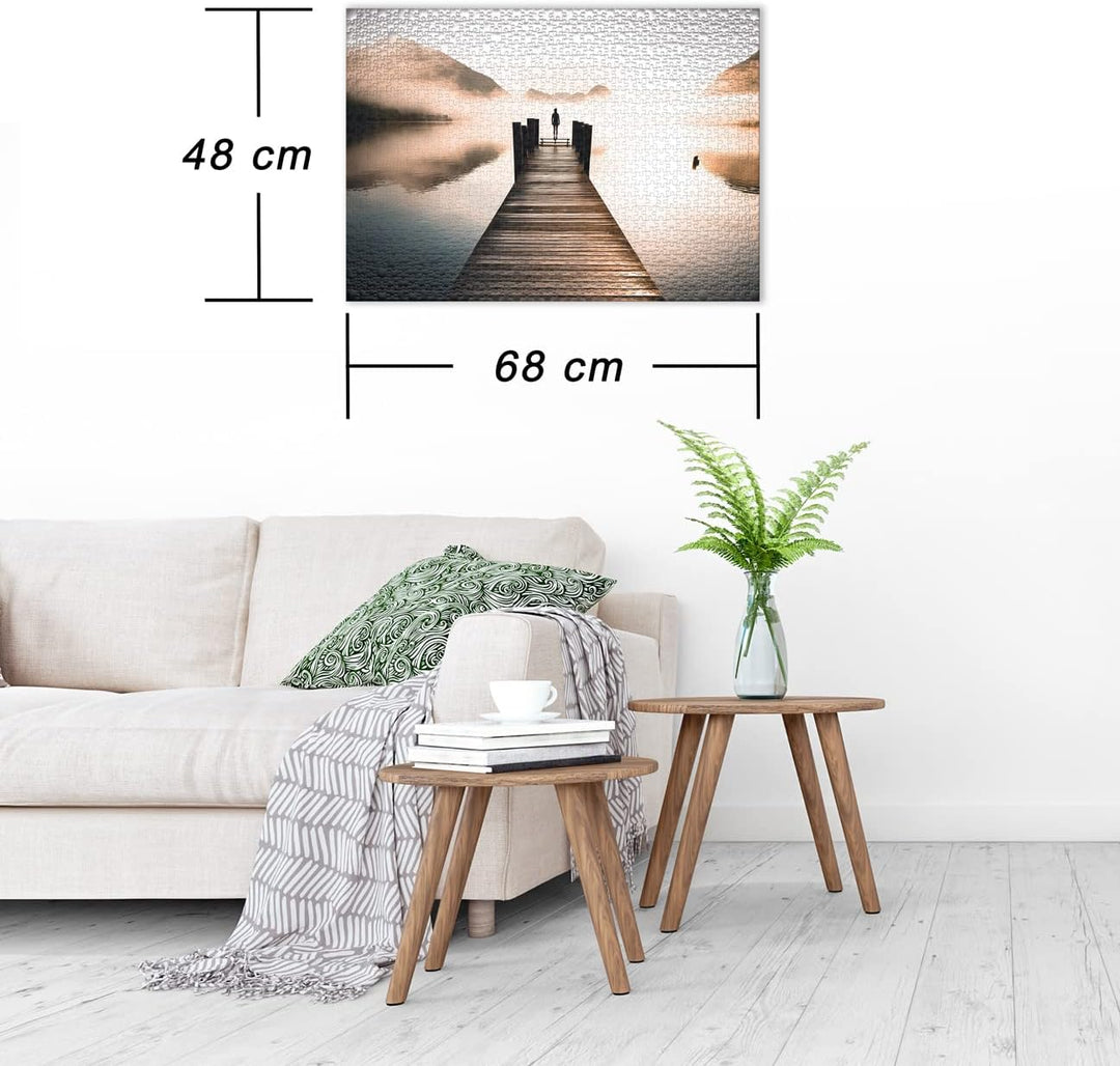 Ulmer Puzzleschmiede - Puzzle „TAUCHE EIN“ - Stimmungsvolles 1000 Teile Puzzle für Erwachsene - Ruhe