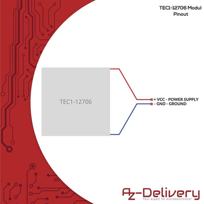 AZDelivery 5 x Thermoelektrischer Peltier Modul TEC1-12706 Peltierkühler 12V inklusive E-Book!, 5