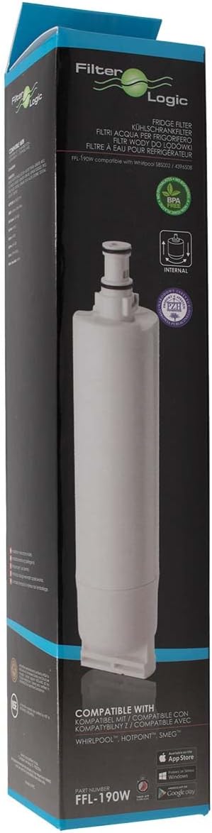 FilterLogic FFL-190W | 3x Wasserfilter kompatibel mit Bauknecht SBS103, 484000008723 - SBS003, 48128