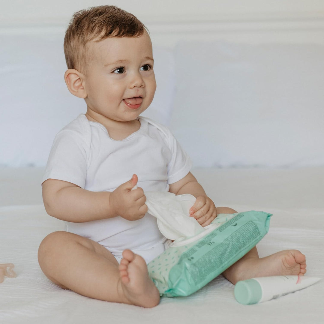 Suavinex, Baby-Feuchtigkeitstücher, 60 Stück, geeignet für atopische Haut, 96% natürliche Inhaltssto