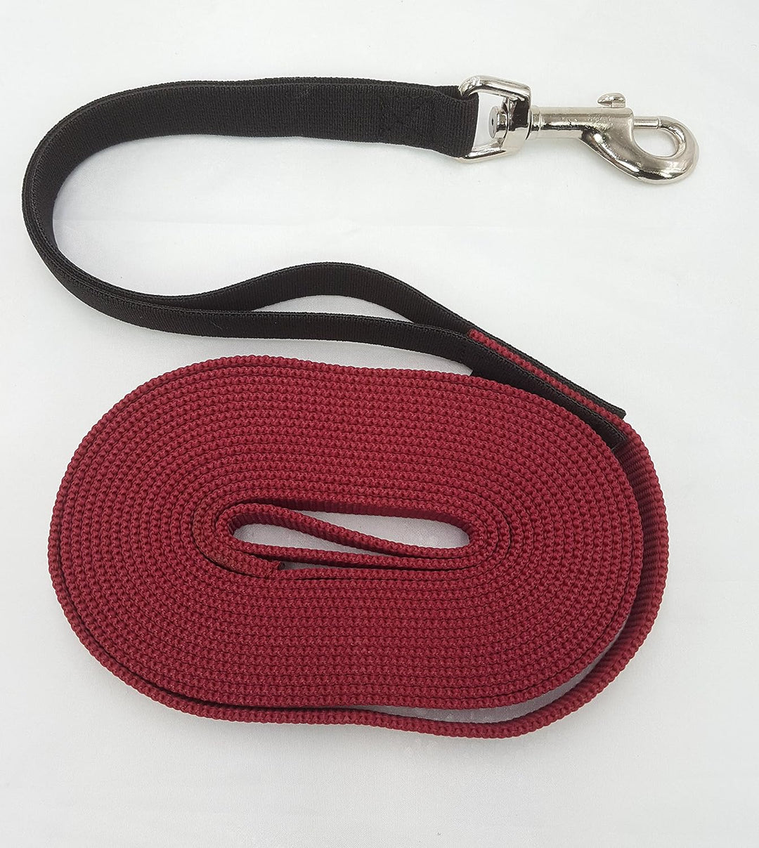 elropet Flex Fährtenleine Schleppleine mit Ruckdämpfer weinrot 40m-20mm Hundeleine