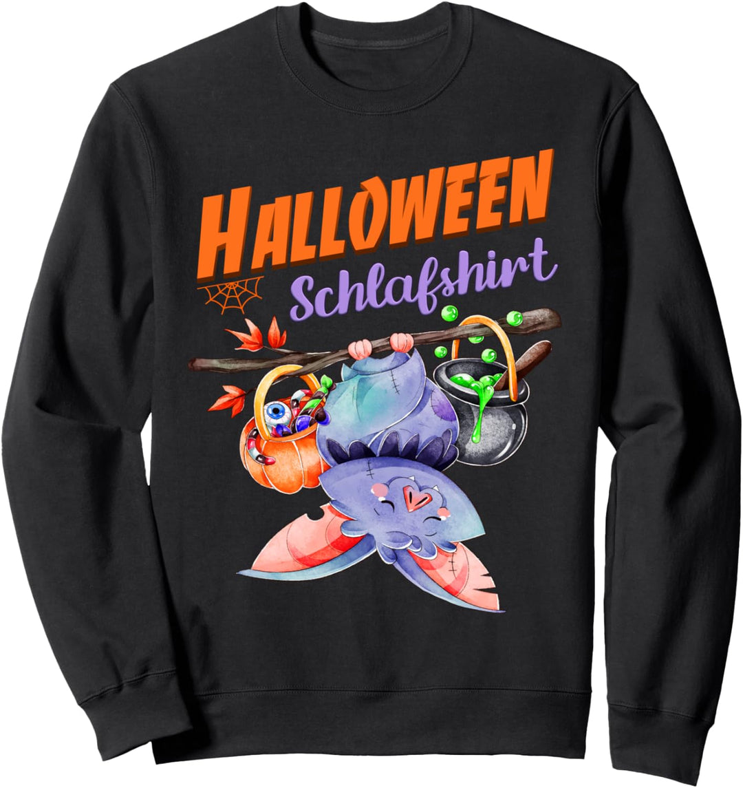 Halloween Schlafshirt, schlafende Fledermaus Sweatshirt