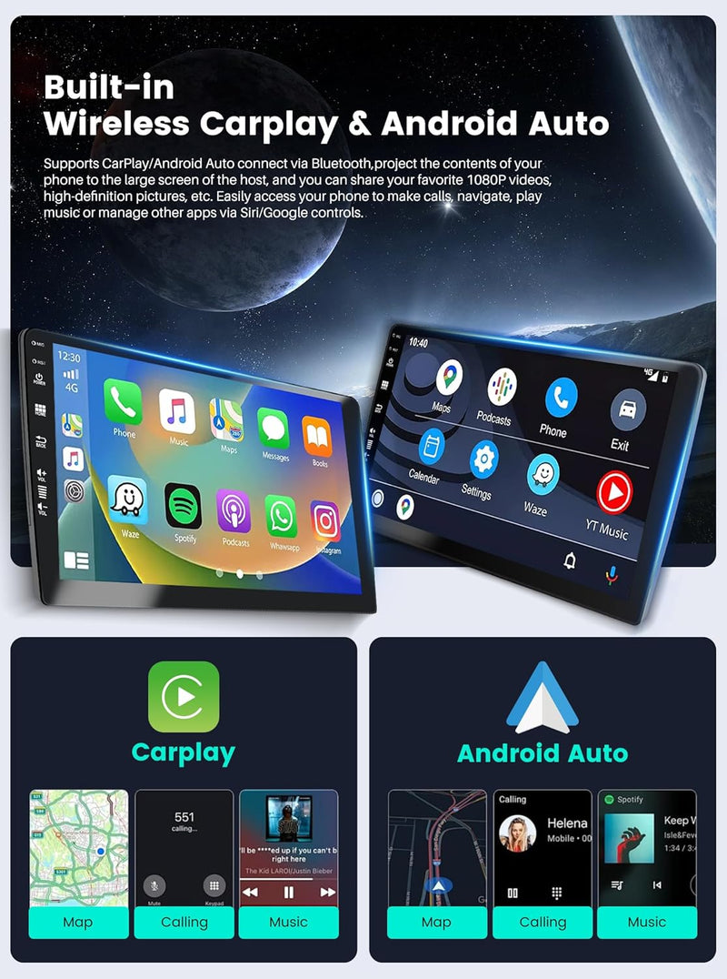 Android 12 Autoradio Für Toyota Fortuner/Hilux/Revo/Vigo 2007-2015 Eingebaut GPS+Carplay Unterstützt