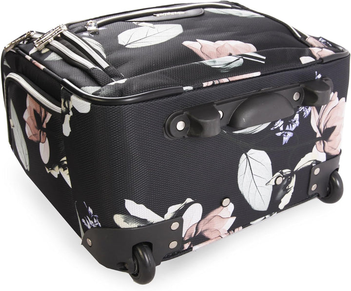 Bebe Valentina Damen-Handgepäcktasche mit Rädern unter dem Sitz, Floral Black, Einheitsgrösse, Valen