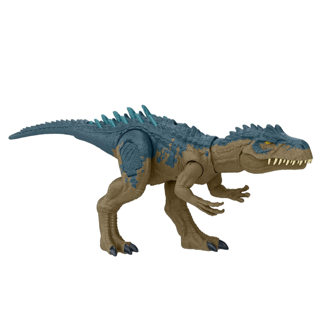 Mattel Jurassic World Kampfaction Allosaurus - Stampfattacke und Lebensechte Bewegungen und wilder A