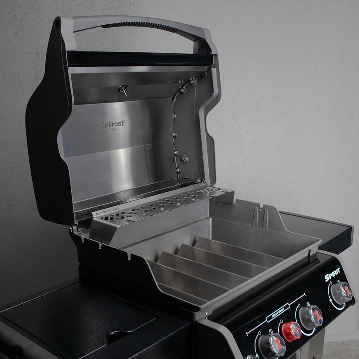 Grillrost.com Das Original Edelstahl Aromaschienen Set für Weber Spirit & Spirit II - 300er Baureihe