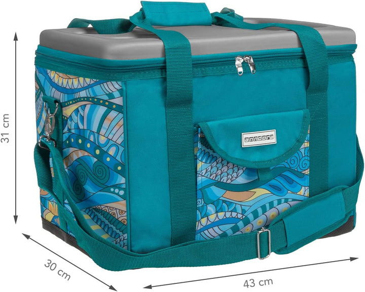 anndora Kühltasche XL 40 Liter - Isotasche Kühlbox Picknicktasche Farbauswahl XL OCEAN türkis, XL OC