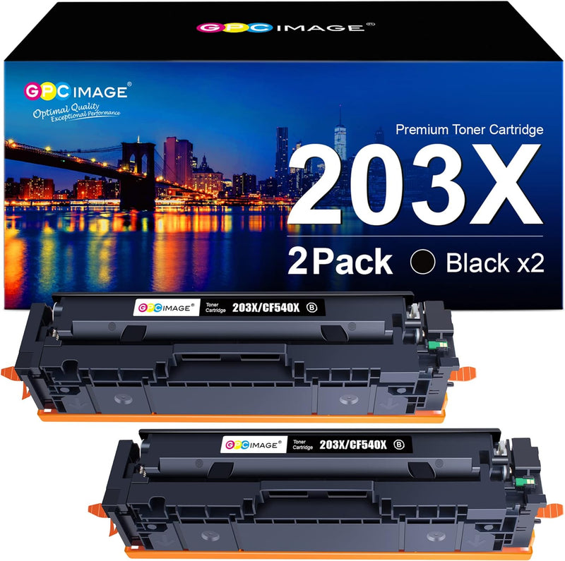 GPC IMAGE 203X Schwarz Toner Kompatible für HP 203X 203A CF540X CF540A für Toner HP Color Laserjet P