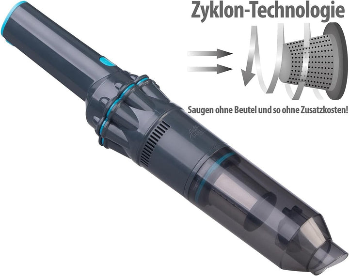 Sichler Haushaltsgeräte Akkusauger: Akku Zyklon Hand-& Bodenstaubsauger, 16KPa, HEPA-Filter (Zyklon
