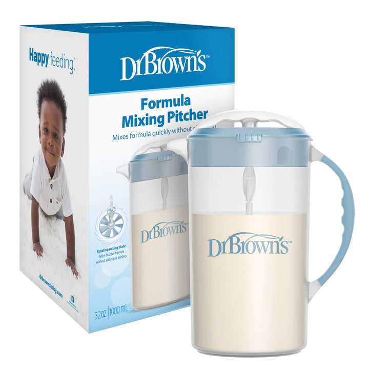 Dr. Brown's Baby Formula Rührkrug mit verstellbarem Stopper, verschliessbarem Deckel und tropffreiem