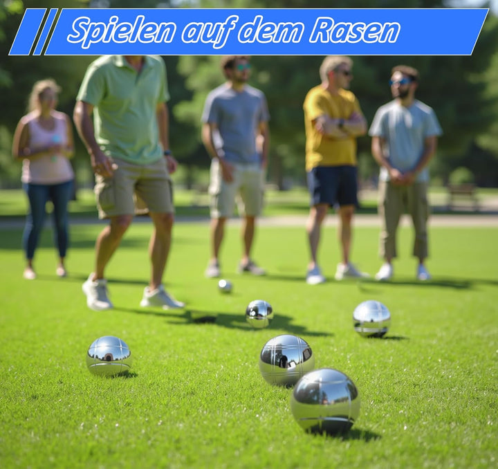 Personalisierte Boccia Kugeln mit Gravur Name/Logo/Text, Professionelles Petanque, Metall Boule Set