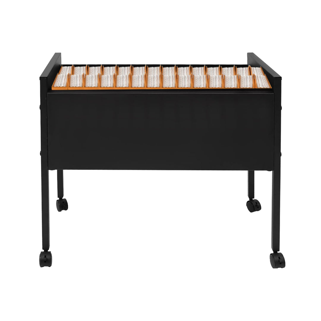 Aktenschrank Aktenordner Schwarz mit Rädern Hängemappenwagen Zum Organisieren, Sortieren und Ablegen