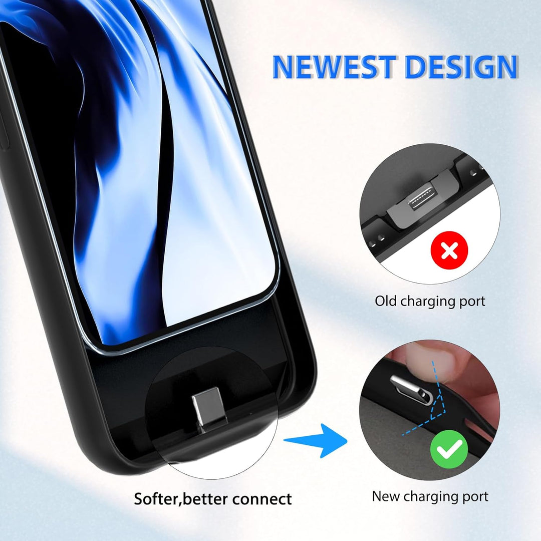 HUOBAO Akkutasche für 13 Pro [6000 mAh] Zusätzliches Akku-Ladegerät Akkutasche Handytasche Akkutasch