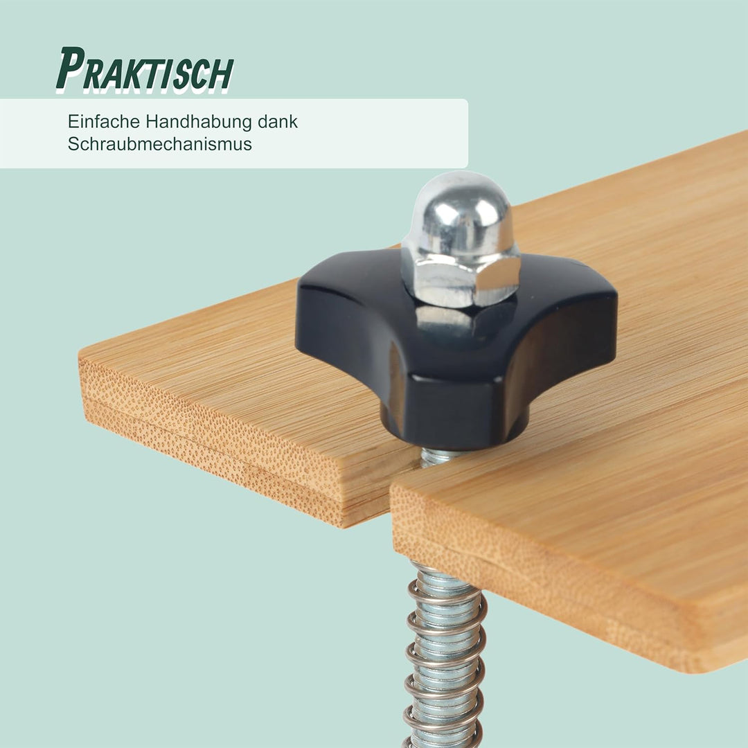 Relaxdays Tofupresse, Bambus, Edelstahl, HxBxT: 17,5 x 25,5 x 14 cm, Pressform vegan, Tofuform mit A
