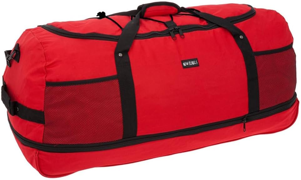 Airmont Newark Roll-Trolley 600d Basic New Rebels Rot, 35 x 35 x 80 cm, Unisex, Erwachsene Dark Red,