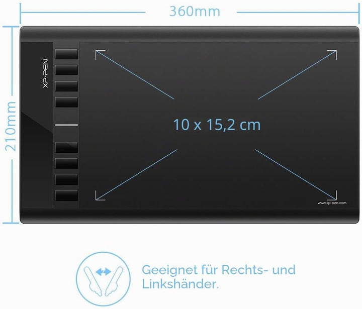 XP-PEN Star 03 V2 Grafiktablett, 10''x6 Zeichentablett, 8192 Druckstufen, 266RPS OSU Tablet, Zeichen