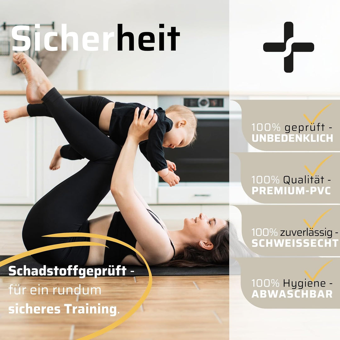 SportPlus Bodenschutzmatte für Heimtrainer, Crosstrainer, Rudergeräte, Laufbänder - schadstoffgeprüf