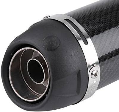 KIMISS 51mm Universal Motorrad Modifiziert Real Bright Carbon Fiber Auspuff Schalldämpfer Rohr mit D