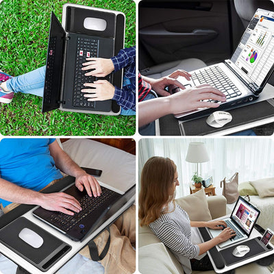 Modazon Laptopkissen für Bett mit Kissen，Laptop Unterlage Zubehör Couch mit Mausunterlage and Handge