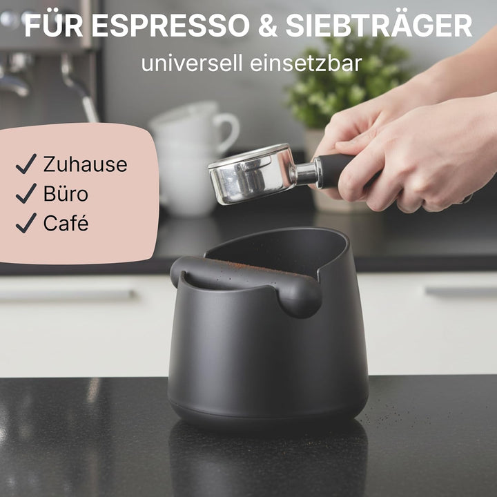 Abklopfbehälter für Siebträger - robuster Abschlagbehälter Espresso Zubehör - Knock Box für Siebträg