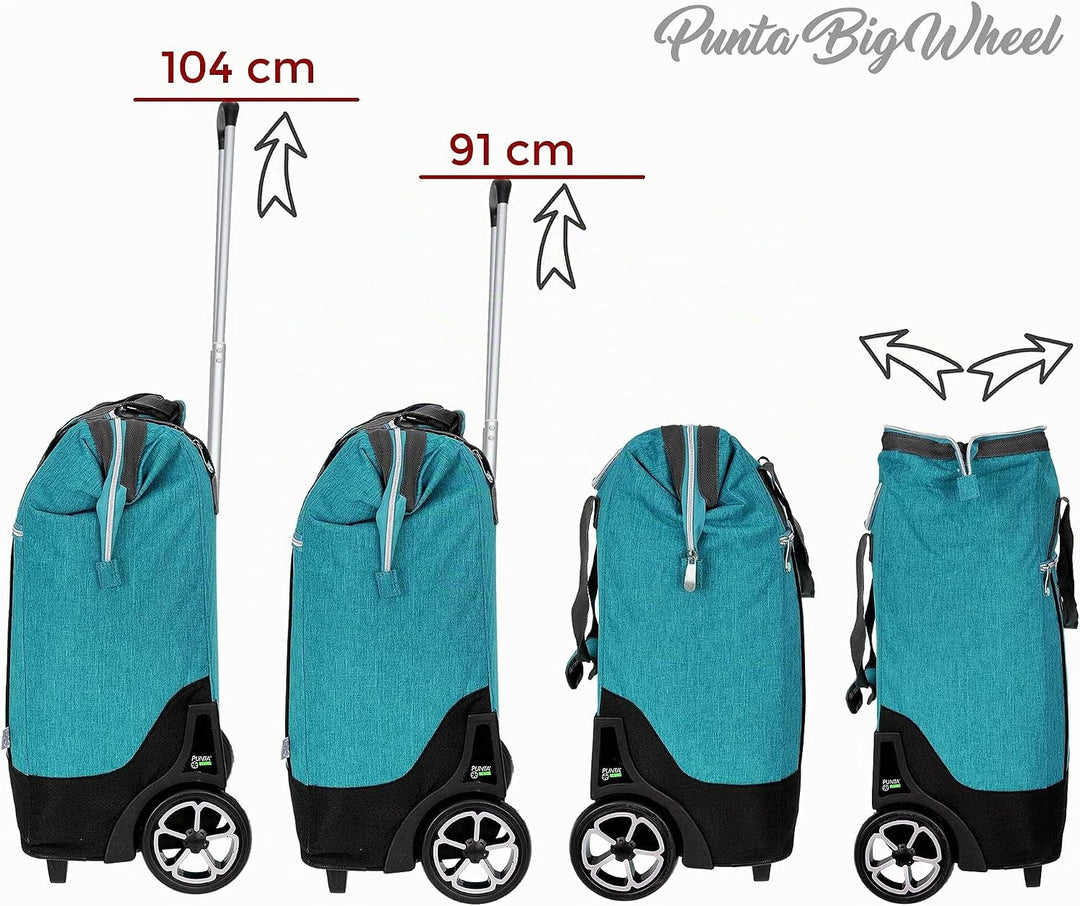 Punta Big Wheel Einkaufsroller Einkaufswagen Shopping Trolley Einkaufstrolley Trolly 10303 + Thermot
