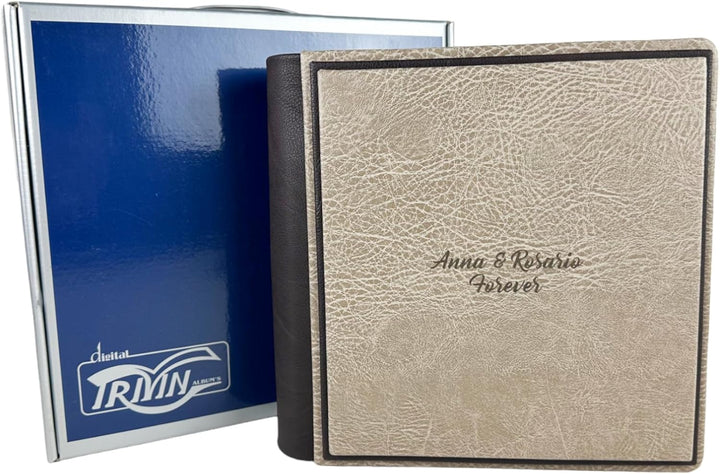Fotoalbum - Eclissi Vintage - handgefertigte Herstellung aus Kunstleder, personalisierbar mit Gravur