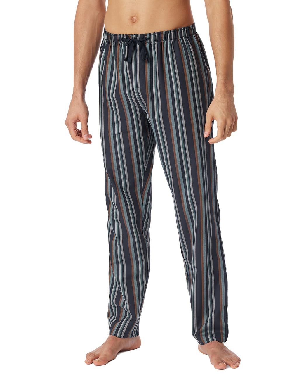 Schiesser Herren Lange Schlafhose-Webhose Organic Cotton-Mix + Relax Pyjamaunterteil 48 Multicolor 3