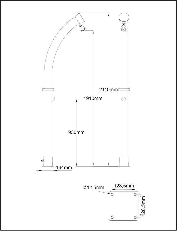 Steinbach Solardusche Magic – 049000 – Platzsparende Gartendusche mit 18 l Kunststoff-Tank und verst