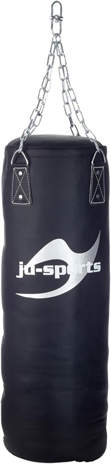 Ju-Sports Boxsack hängend Ø 35cm I Sandsack Kunstleder ungefüllt für das Box Training I Sehr stabil