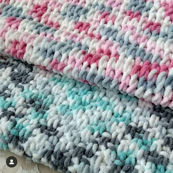 Alize Puffy 5939 Babydecke, feine Farbe, kleine Schlaufe, 100 % Mikropolyester, weiches Garn, 4 Stüc